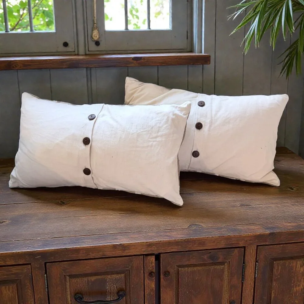 West Elm Pillow Set Down Filled Neutral Textured Organic Modern Quiet Luxury